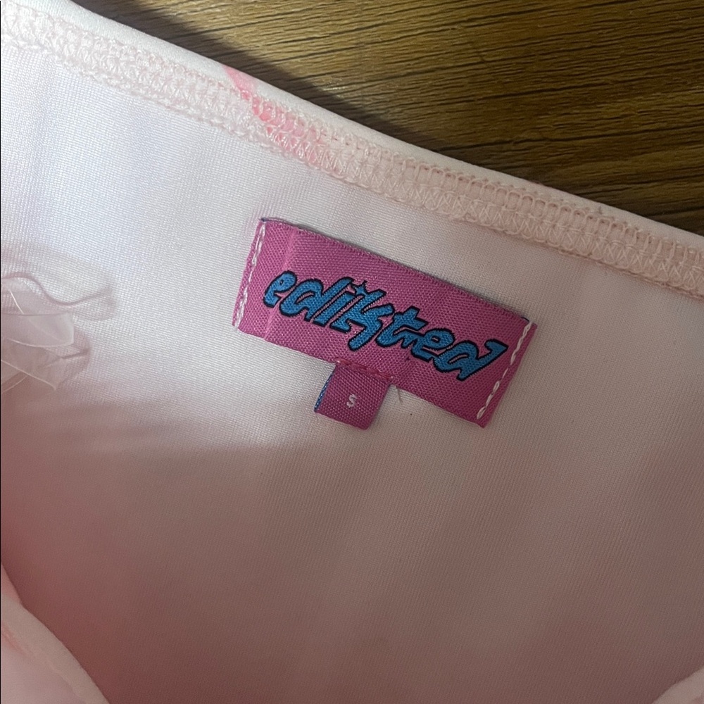 Edikted Pink Bow Corset Halter Small Top Set - Picture 5 of 9